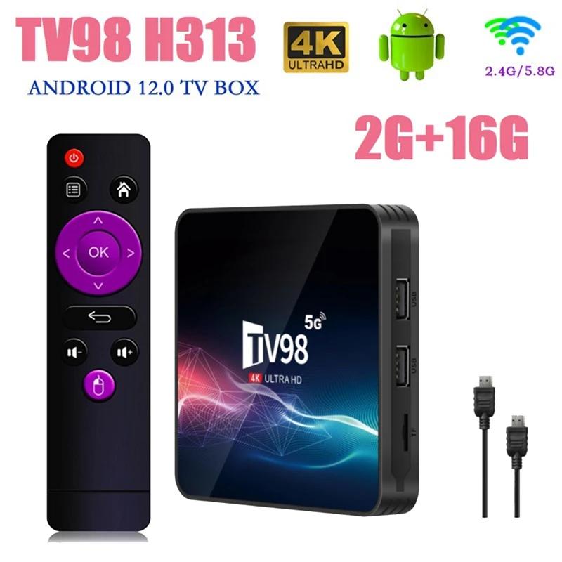 TV98 TV ڽ,   H313, 4K x 2k, ȵ̵ 12  ڽ, TV98 ̵ ÷̾, 2G + 16G, 2.4G  5G